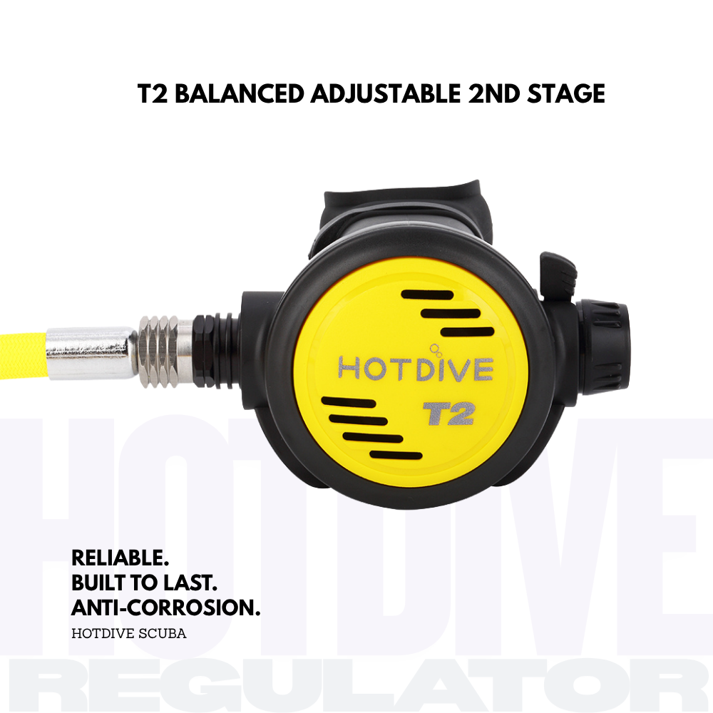 Hotdive Scuba ST2G Travel Pack Dive Regulator Set - Black