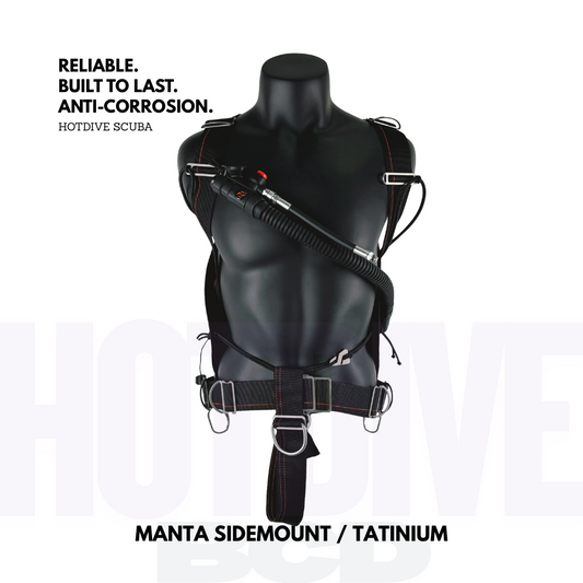 Hotdive Scuba 35lbs Manta Sidemount BCD / Titanium Hardware