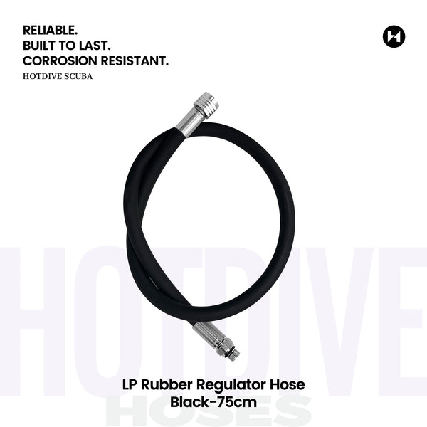 LP Rubber Regulator Hose, Black, 75 cm — LP10-75-B