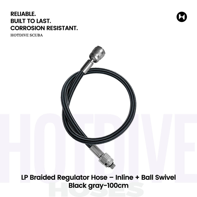 LP Braided Regulator Hose – Inline + Ball Swivel - 100