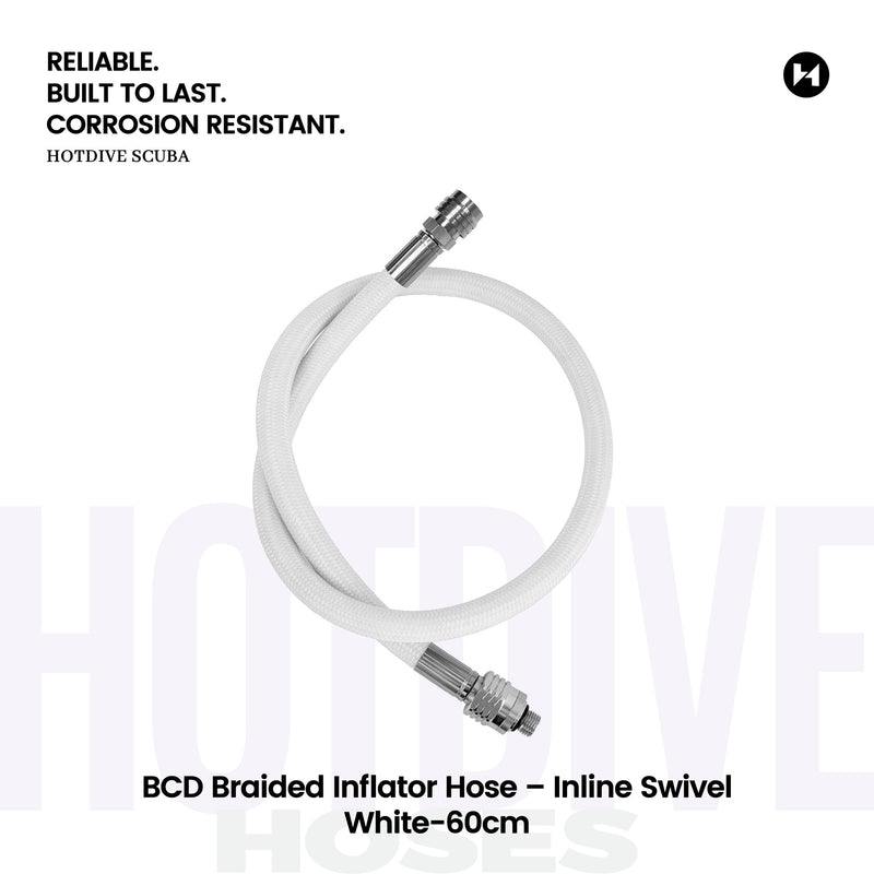 BCD Braided Inflator Hose – Inline Swivel - 33