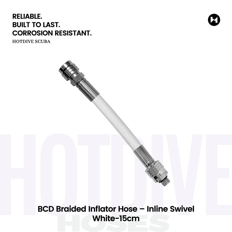 BCD Braided Inflator Hose – Inline Swivel - 3