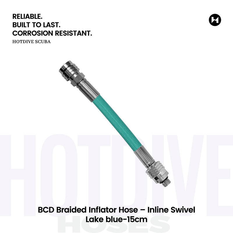 BCD Braided Inflator Hose – Inline Swivel - 10