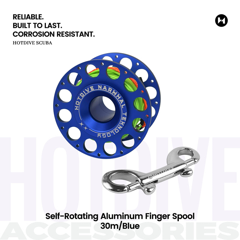 Self-Rotating Aluminum Finger Spool - 9