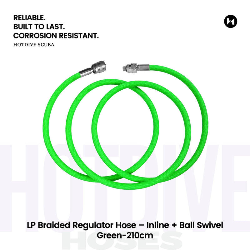 LP Braided Regulator Hose – Inline + Ball Swivel - 105