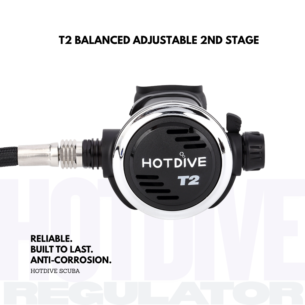 Hotdive Scuba ST2G Travel Pack Dive Regulator Set - Silver