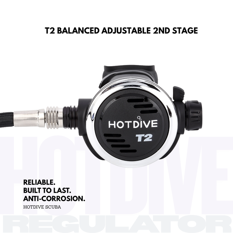 Hotdive Scuba ST2G Travel Pack Dive Regulator Set - Silver - 3