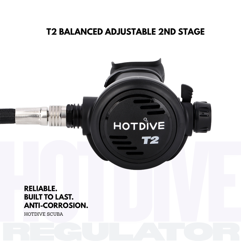 Hotdive Scuba ST2G Travel Pack Dive Regulator Set - Black - 5
