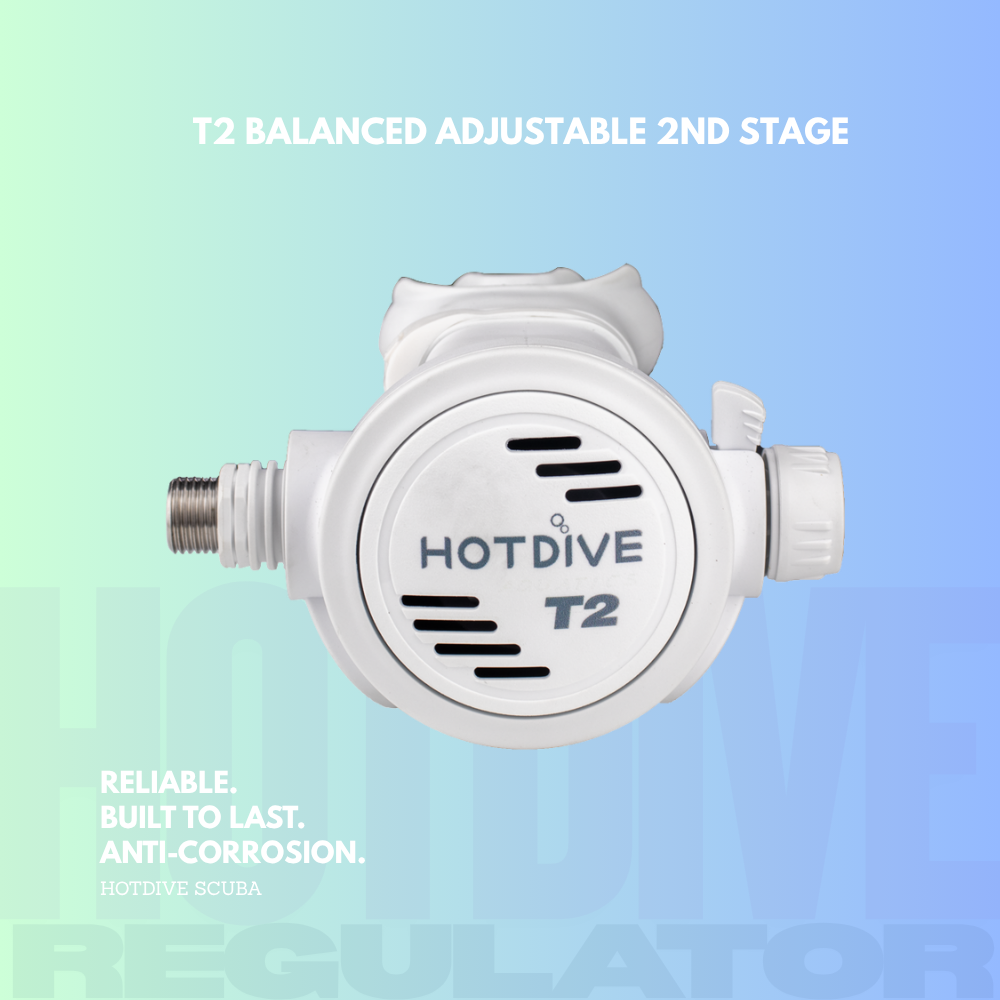 Hotdive Scuba ST2G Travel Pack Dive Regulator Set - White