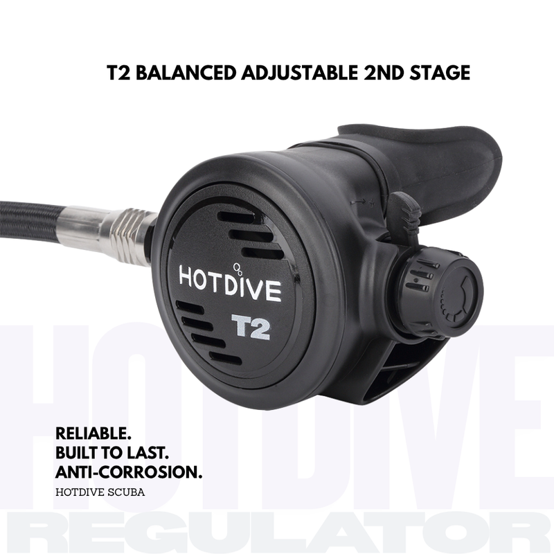 Hotdive Scuba ST2G Travel Pack Dive Regulator Set - Black - 6