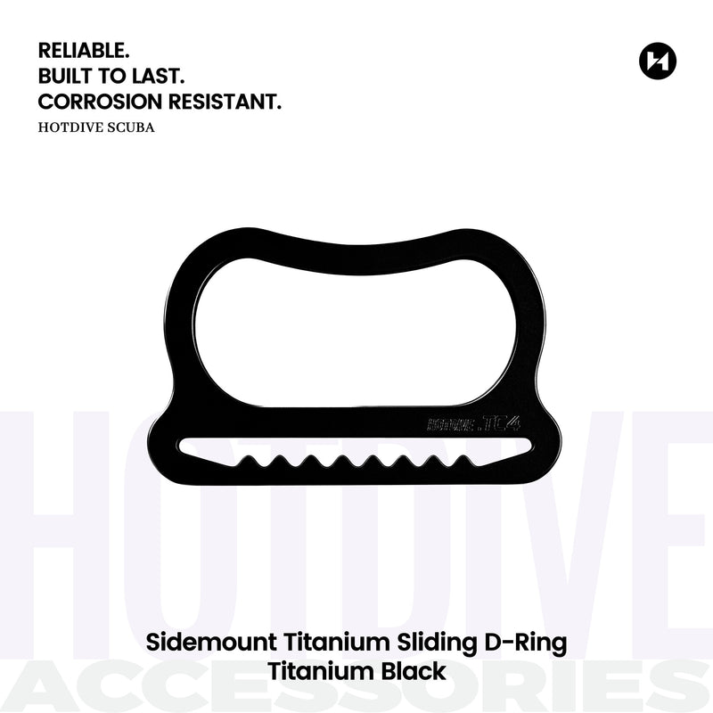 Sidemount Titanium Sliding D-Ring - 2
