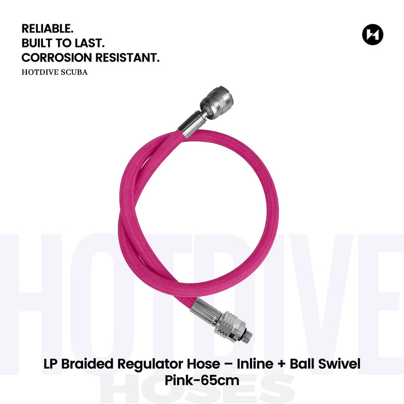 LP Braided Regulator Hose – Inline + Ball Swivel - 37