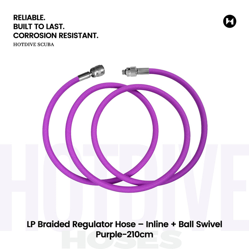 LP Braided Regulator Hose – Inline + Ball Swivel - 107