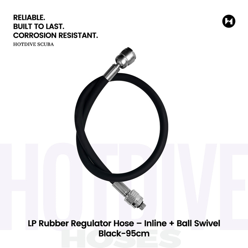 LP Rubber Regulator Hose – Inline + Ball Swivel - 17