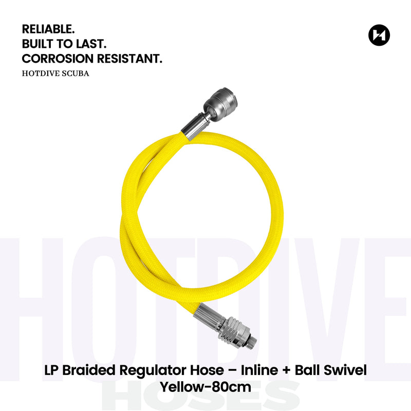 LP Braided Regulator Hose – Inline + Ball Swivel - 64