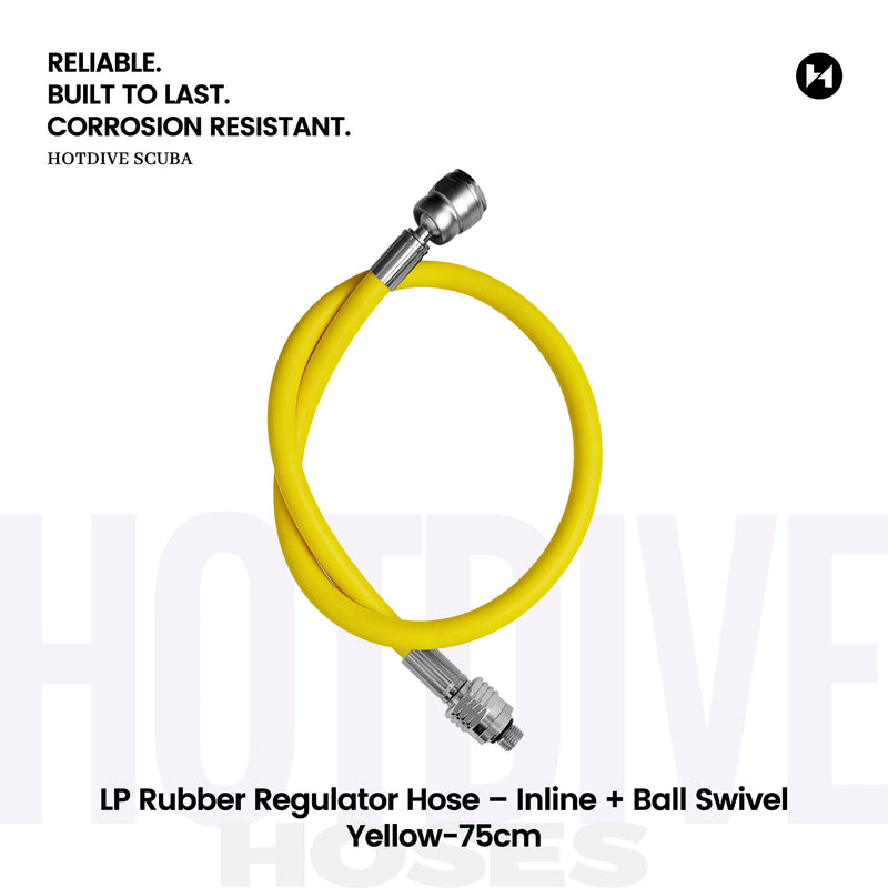 LP Rubber Regulator Hose – Inline + Ball Swivel - 12