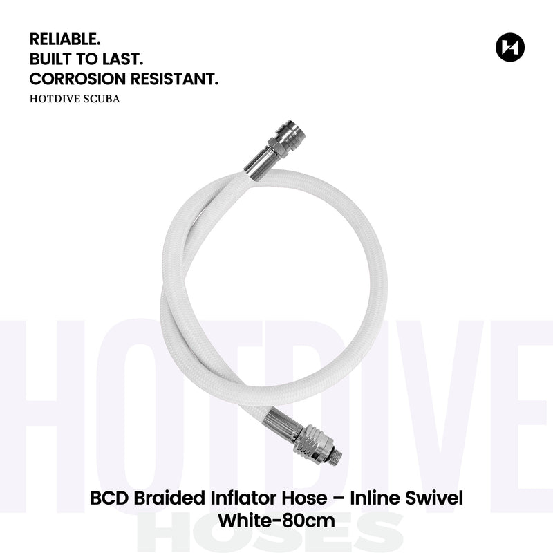 BCD Braided Inflator Hose – Inline Swivel - 72