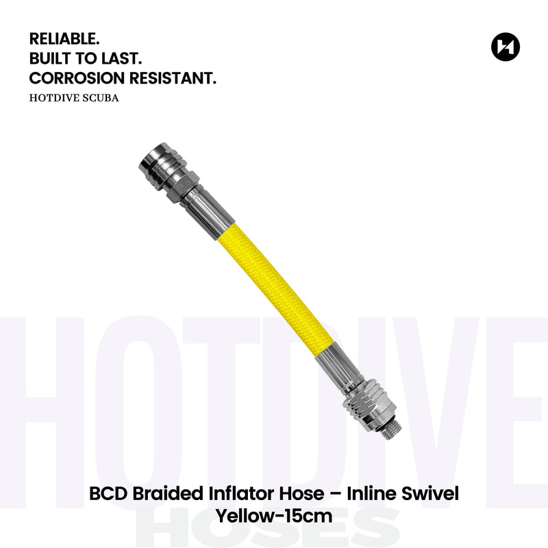 BCD Braided Inflator Hose – Inline Swivel - 5