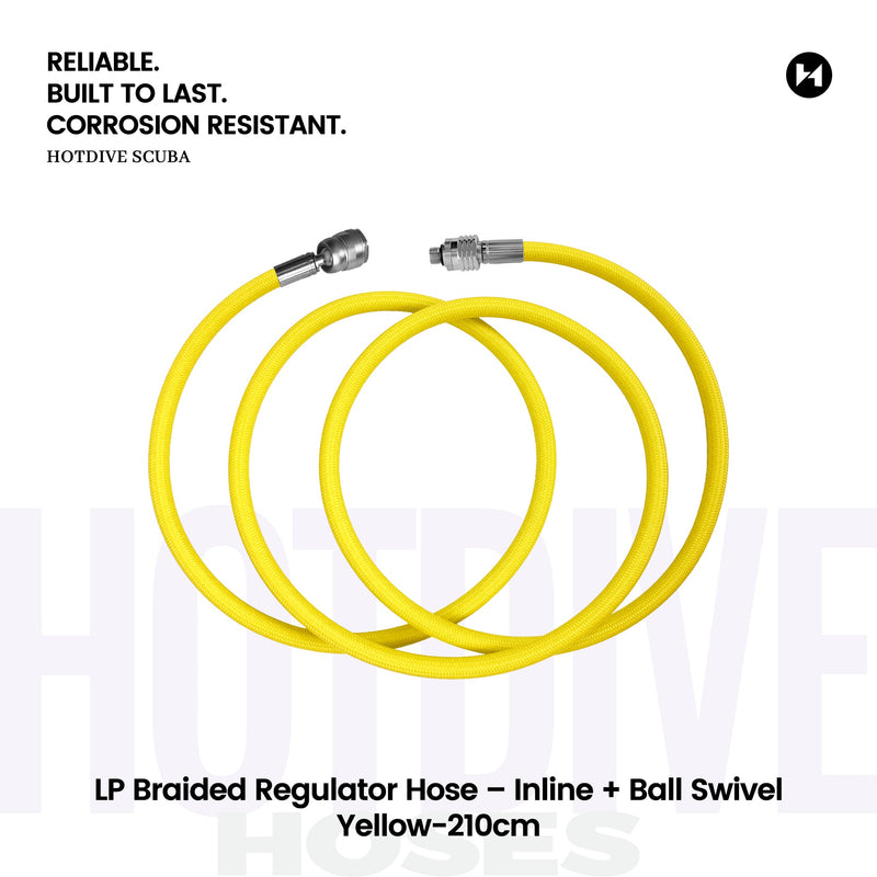 LP Braided Regulator Hose – Inline + Ball Swivel - 104
