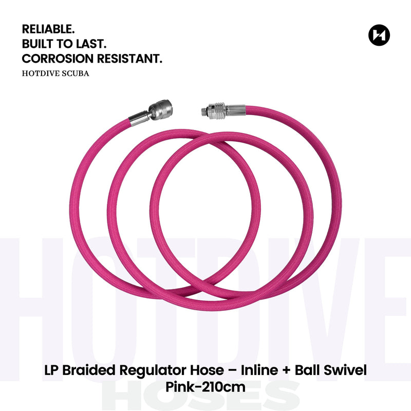 LP Braided Regulator Hose – Inline + Ball Swivel - 106