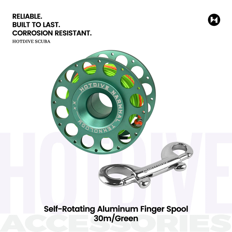 Self-Rotating Aluminum Finger Spool - 8