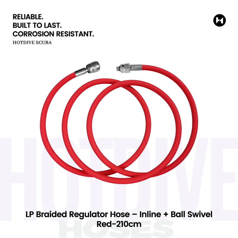 LP Braided Regulator Hose – Inline + Ball Swivel - 103