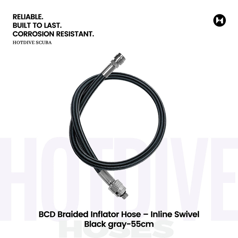 BCD Braided Inflator Hose – Inline Swivel - 31