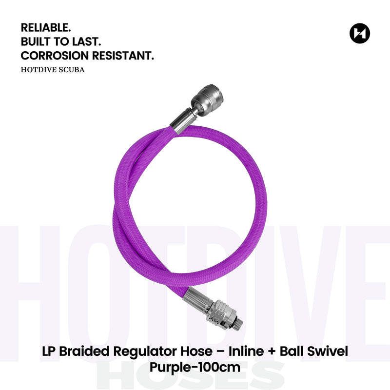 LP Braided Regulator Hose – Inline + Ball Swivel - 97