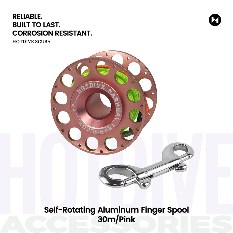 Self-Rotating Aluminum Finger Spool - 10
