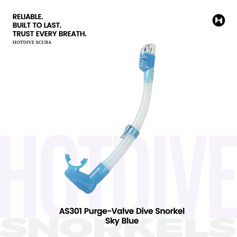 AS301 Purge-Valve Dive Snorkel - 4
