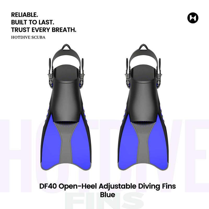 DF40 Open-Heel Adjustable Diving Fins - 1