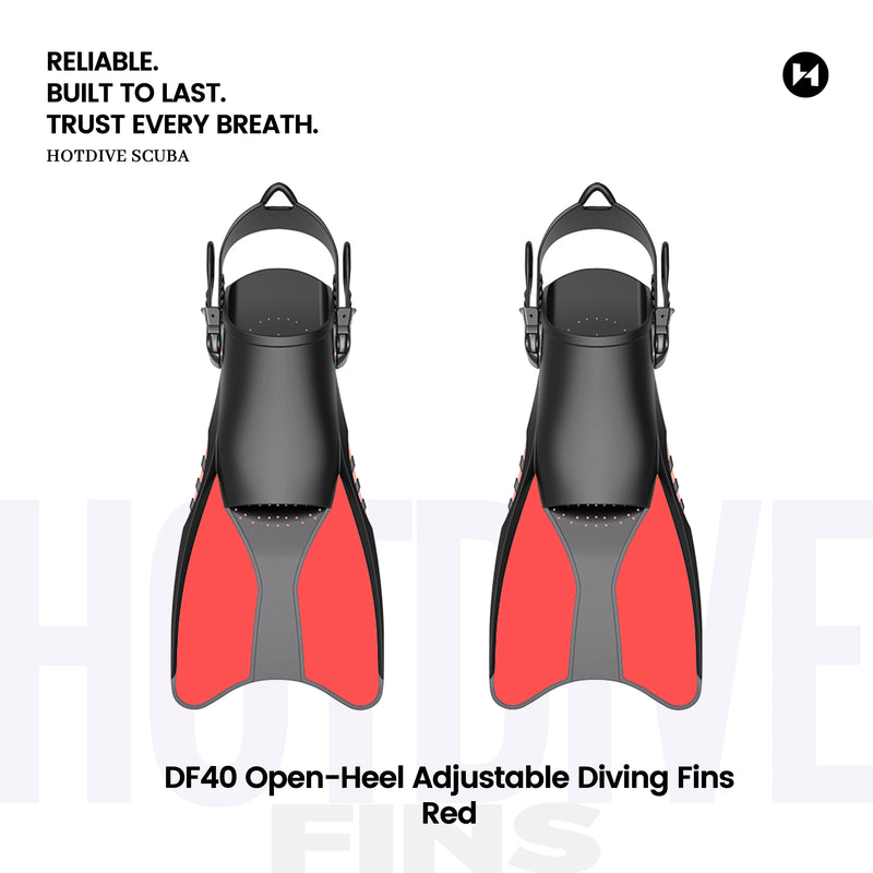 DF40 Open-Heel Adjustable Diving Fins - 2