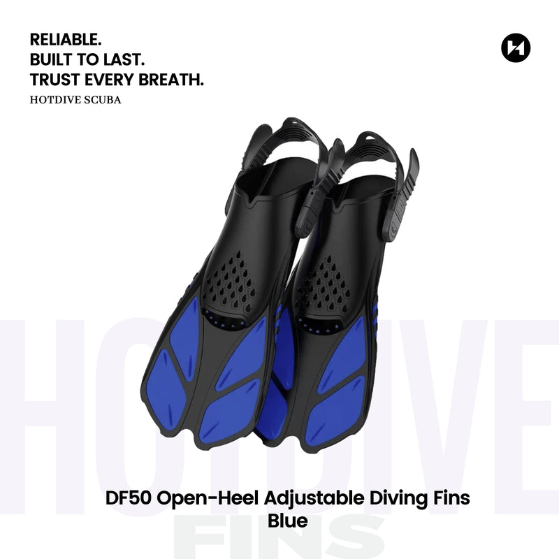 DF50 Open-Heel Adjustable Diving Fins - 1