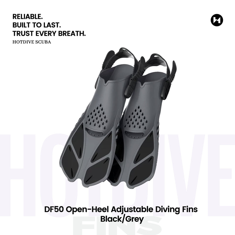 DF50 Open-Heel Adjustable Diving Fins - 2
