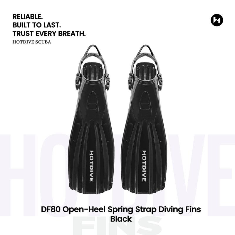 DF80 Open-Heel Spring Strap Diving Fins - 1