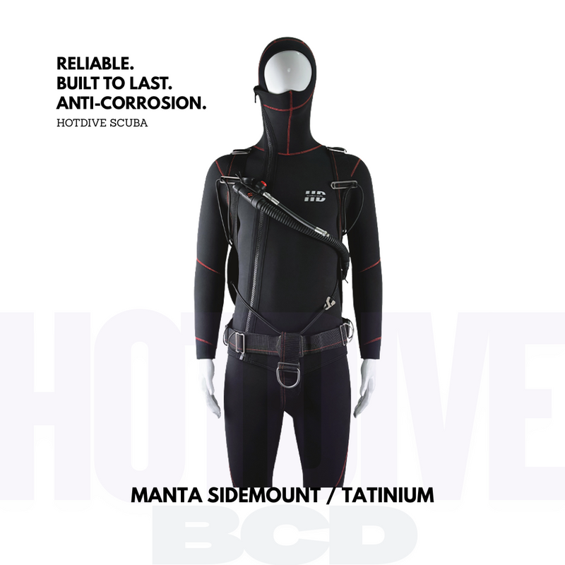 Hotdive Scuba 35lbs Manta Sidemount BCD / Titanium Hardware - 5
