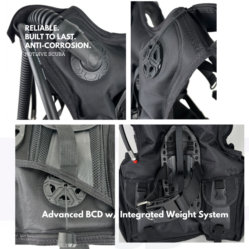 Hotdive Scuba Eduraflex Advanced BCD w/ Integrated Weight System - 4