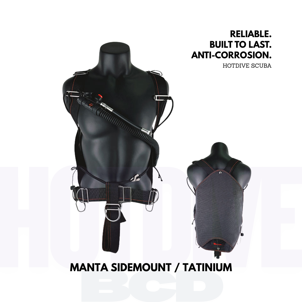 Hotdive Scuba 35lbs Manta Sidemount BCD / Titanium Hardware