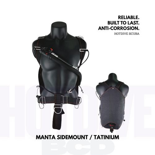 Hotdive Scuba 35lbs Manta Sidemount BCD / Titanium Hardware