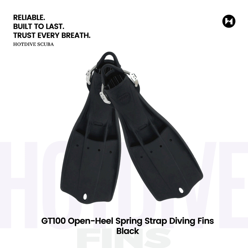 GT100 Open-Heel Spring Strap Diving Fins