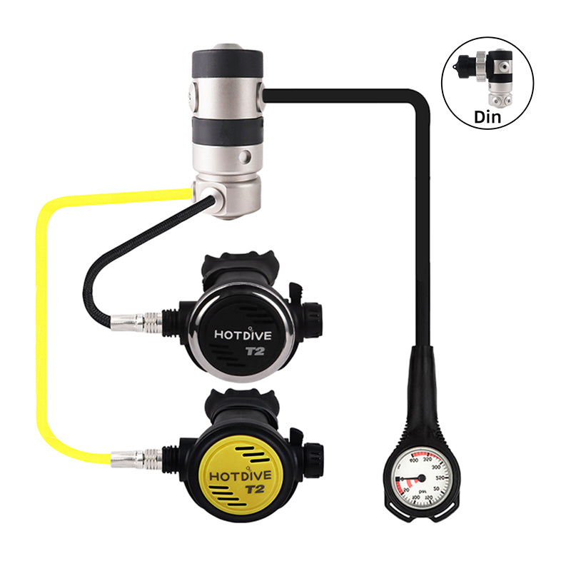Hotdive Scuba ST2G Travel Pack Dive Regulator Set - Silver - 1