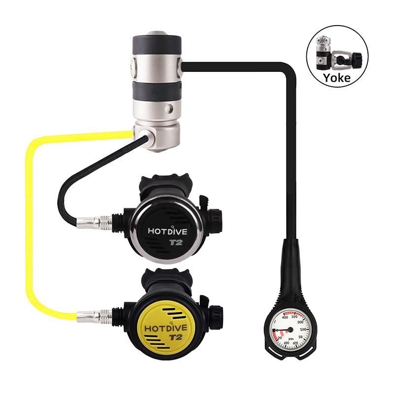 Hotdive Scuba ST2G Travel Pack Dive Regulator Set - Silver