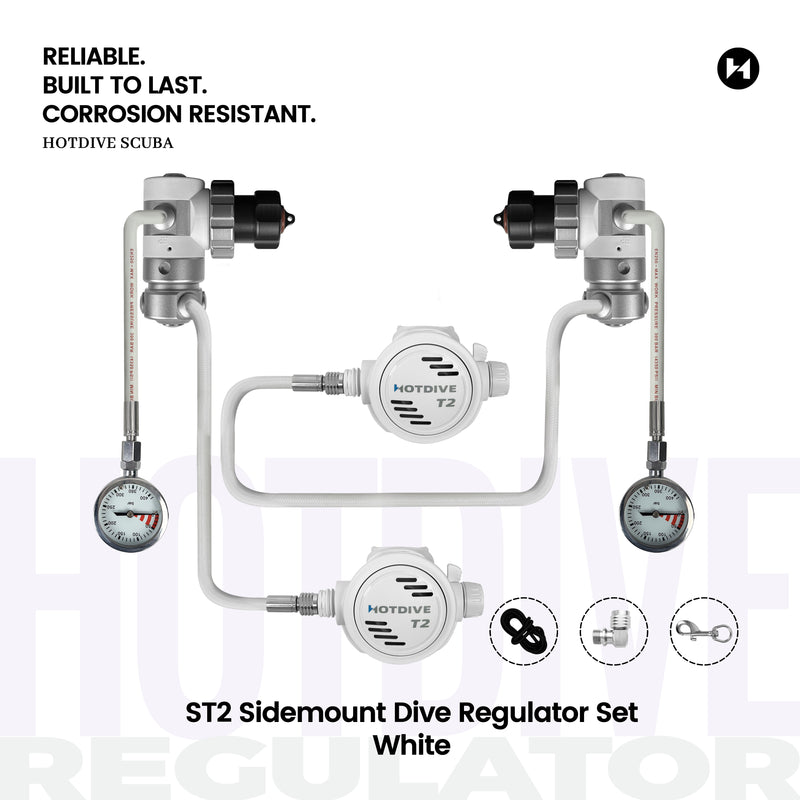 ST2 Sidemount Dive Regulator Set - 2