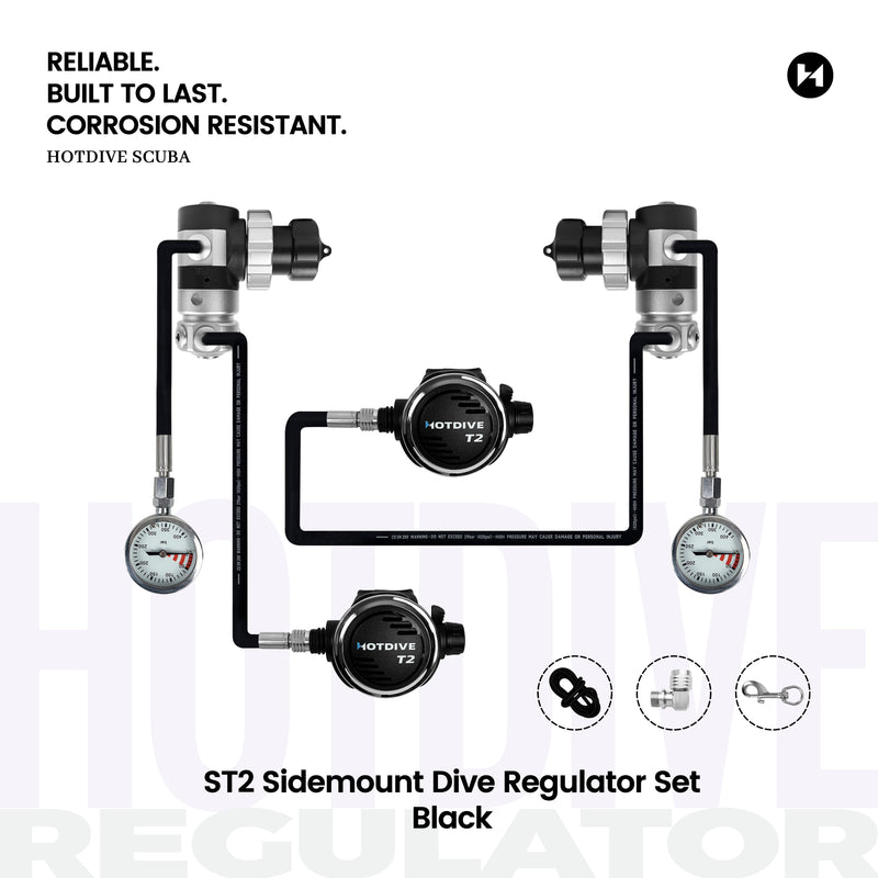 ST2 Sidemount Dive Regulator Set - 1