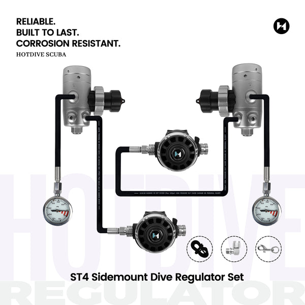 ST4 Sidemount Dive Regulator Set