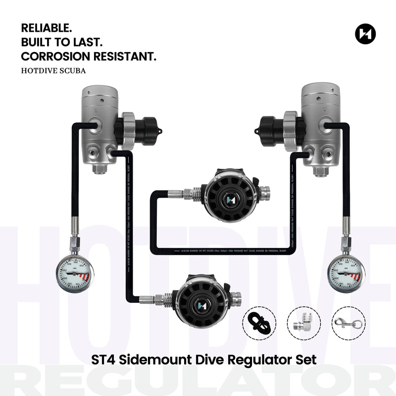 ST4 Sidemount Dive Regulator Set - 1