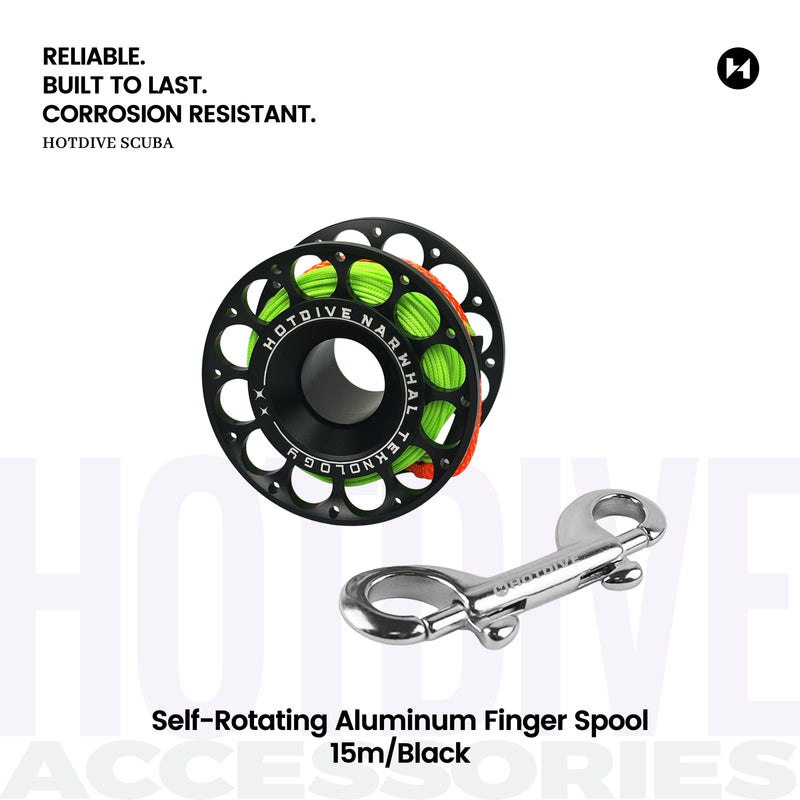 Self-Rotating Aluminum Finger Spool - 2