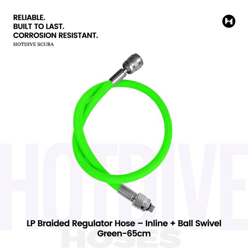 LP Braided Regulator Hose – Inline + Ball Swivel - 36