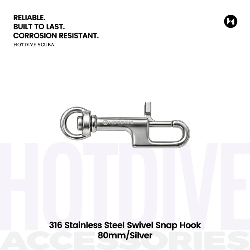 316 Stainless Steel Swivel Snap Hook - 1