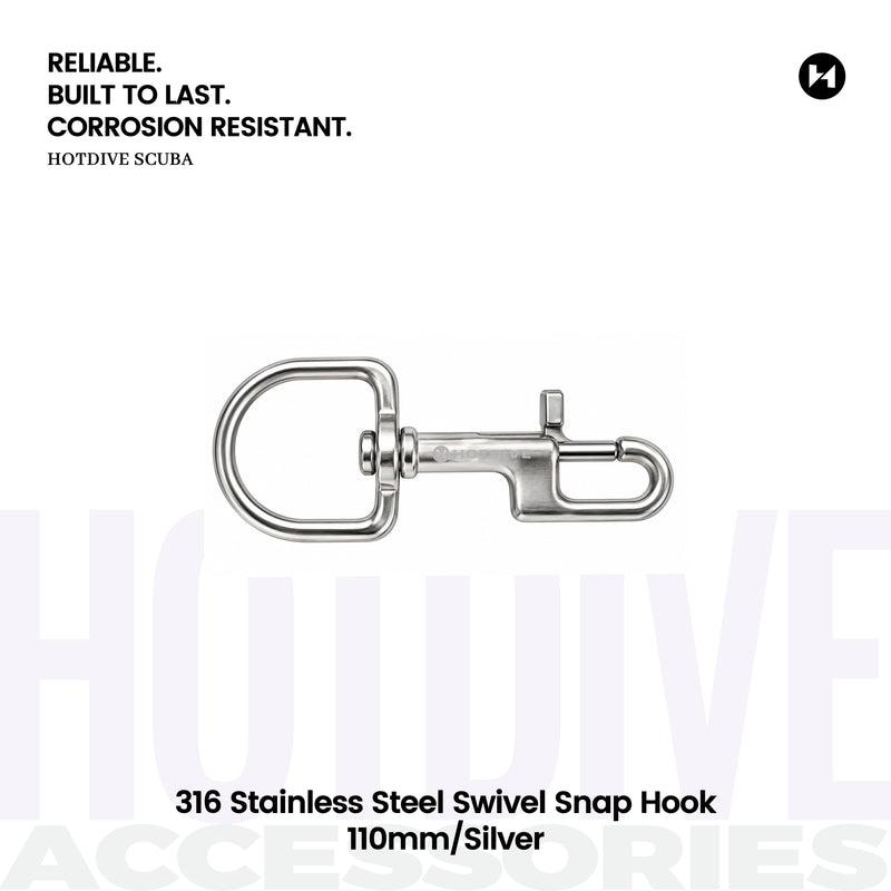 316 Stainless Steel Swivel Snap Hook - 7